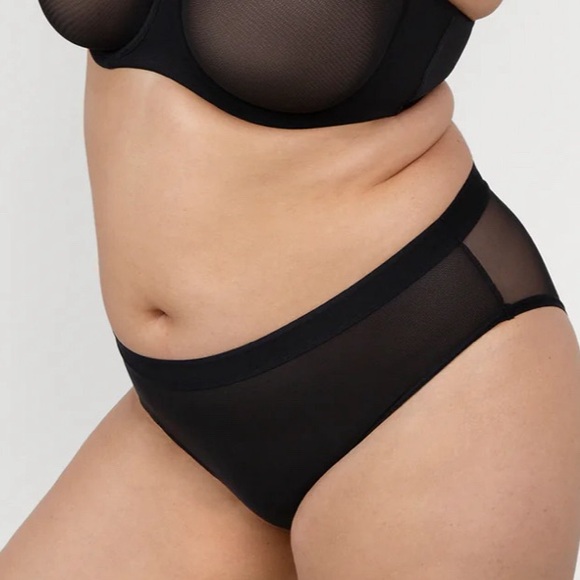 Curvy Couture || NWT || Sheer Mesh High Cut Brief Panty - Picture 7 of 7